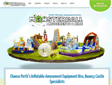 Tablet Screenshot of monsterball.com.au